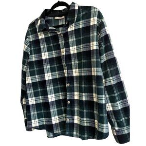 Lee Riders XL TG Mens Long Sleeve Green Soft Flannel Shirt
